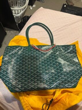 Green Goyard Tote Bag